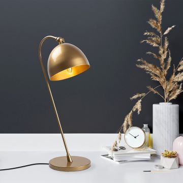 Lampa de masa, Acuka - 12291, Fulgor, 18 x 26 x 54 cm, 1 x E14, 40W, auriu