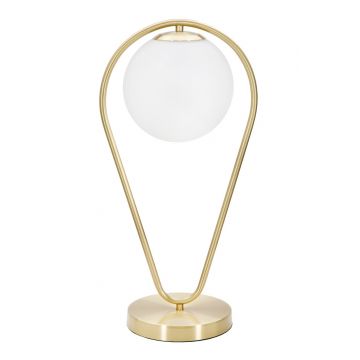 Lampa de masa, Glamy Drop, Mauro Ferretti, 1 x E14, 40W, auriu