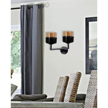 Lampa de perete, Luin, 8316-2A, E27, 60 W, metal