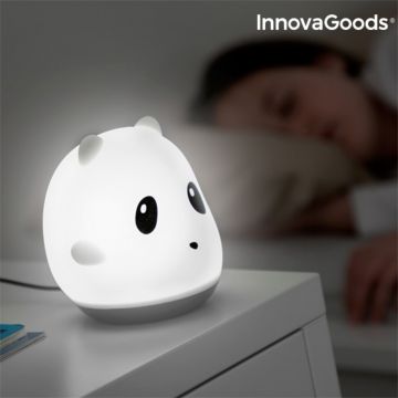 Lampa tactila reincarcabila din silicon Panda LED InnovaGoods, 12x11x11 cm Lampa tactila reincarcabila din silicon Panda LED InnovaGoods, 12x11x11 cm