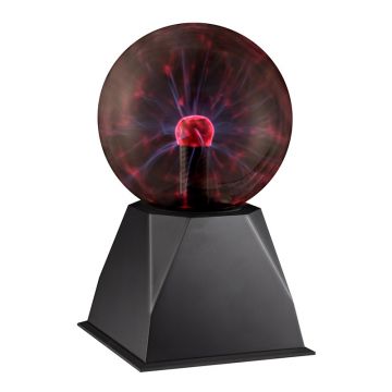 Lampa cu plasma, 6 W, efecte de descarcari electrice, Negru