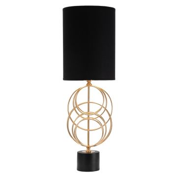 Lampa de masa Circly, Mauro Ferretti, 22.5x65 cm, fier, auriu/negru