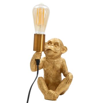 Lampa de masa Monkey, Mauro Ferretti,  1 x E27, 40W, 17x14.5x25 cm, auriu
