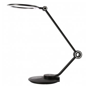 Veioza LED Studio Hoff, 12 W, dimabila, incarcare wireless, USB, lumina calda eutra /rece