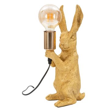 Veioza, Mauro Ferretti, Rabbit, 13 x 17 x 35.5 cm, polirasina/fier, auriu