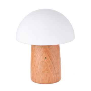 Veioză cu luminozitate reglabilă și abajur din sticlă (înălțime 32 cm) Alice – Gingko