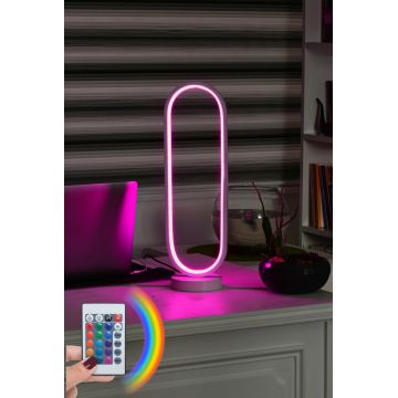 Lampa de masa, Curlux, 509CRL1117, Aluminiu, Multicolor