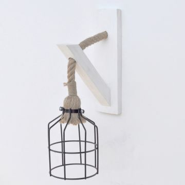 Lampa de masa, Opviq, 791EVL2535, Alb/Negru