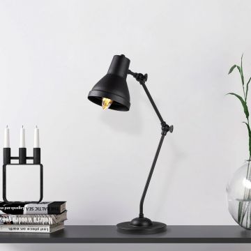 Lampa de masa, Fulgor, 942FLG1807, Metal, Negru