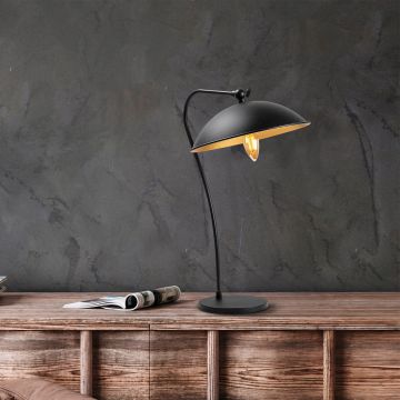 Lampa de masa, Fulgor, 942FLG1819, Metal, Negru