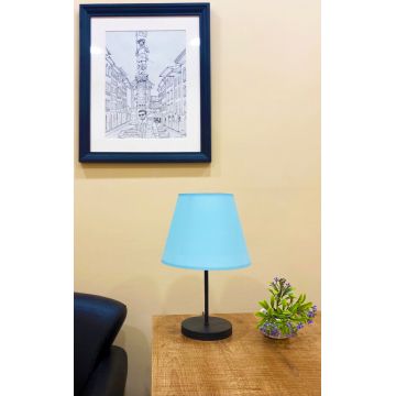 Lampa de masa, Opviq, 390FLH1720, Albastru/Negru