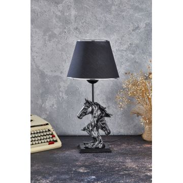 Lampa de masa, Opviq, 390FLH1931, Argintiu / Negru