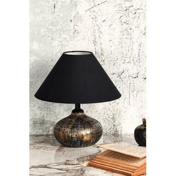 Lampa de masa, Hmy Design, 687HMY1603, Metal, Aur/Negru