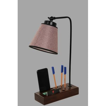 Lampa de masa, Luin, 534LUN3817, Lemn, Lila