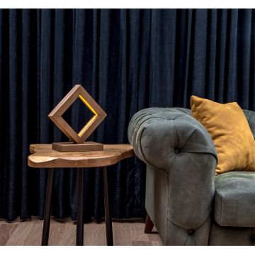 Lampa de masa, Lustro, 812LST1405, Lemn de brad, Maro