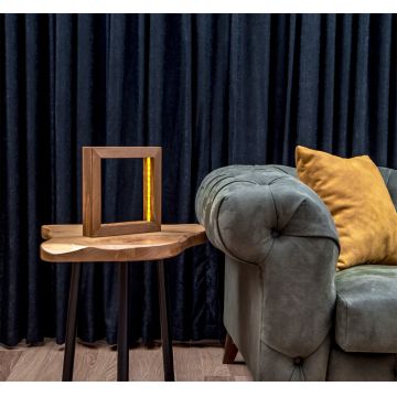 Lampa de masa, Lustro, 812LST1409, Lemn de molid, Maro