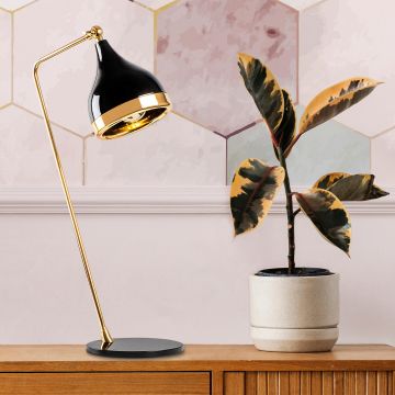 Lampa de masa, Opviq, 892OPV1150, Metal, Negru