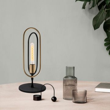 Lampa de masa, Tatum, 584TTM1701, Metal, Negru
