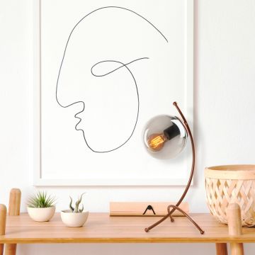 Lampa de masa, Tatum, 584TTM1726, Metal, Cupru