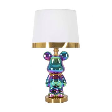 Lampa de masa Bear, Mauro Ferretti, Ø30 x 54 cm, 1 x E27, 40W, ceramica/fier, multicolor