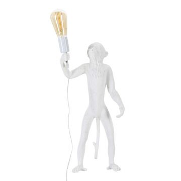 Lampa de masa Monkey, Mauro Ferretti, Ø26 x 55 cm, 1 x E27, 40W, polirasina, alb