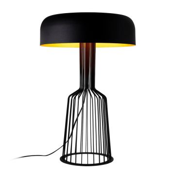 Veioză neagră cu abajur din metal (înălțime 57 cm) Fellini – Opviq lights