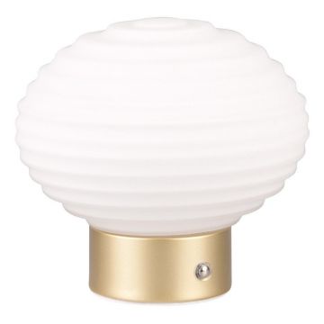 VeiozÄalbÄu0083/aurie LED cu intensitate reglabilÄcu abajur din sticlÄ(Ã®nÄu0083lÈu009Bime 14,5 cm) Earl âu0080Reality