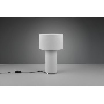 Lampa de masa Bale, TRIO, 24x40 cm, 10W, 2x E27, textil, gri