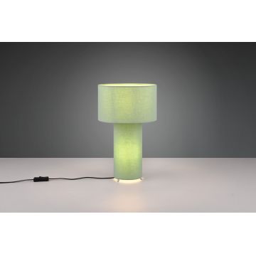 Lampa de masa Bale, TRIO, 24x40 cm, 10W, 2x E27, textil, verde
