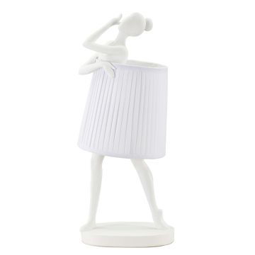 Lampa de masa Ballet, Mauro Ferretti, 1 x E14, 40W, 25x62.5 cm, polirasina/fier, alb