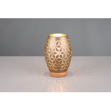 Lampa de masa Bidar, RL, 15x21.5 cm, 28W, 1x E27, metal, aramiu