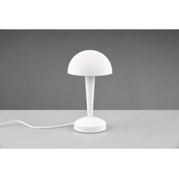 Lampa de masa Canaria, RL, 15x26.5 cm, 40W, 1x E14, metal, alb mat