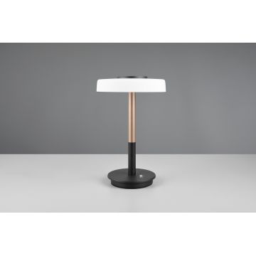 Lampa de masa Celeste, TRIO, 22x35 cm, 10W, 1x SMD LED, metal, negru/alb