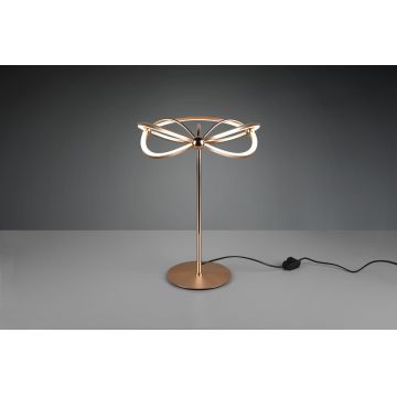 Lampa de masa Charivari, TRIO, 41x50 cm, 26W, 1x SMD LED, metal, bronz mat