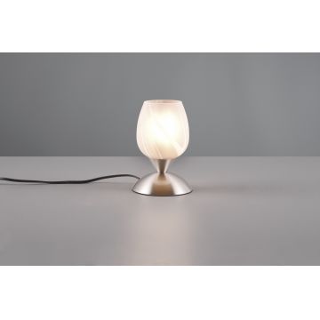 Lampa de masa Cup Ii, RL, 12x18 cm, 40W, 1x E14, metal, nichel mat