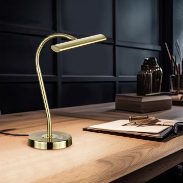 Lampa de masa Curtis, TRIO, 18x35 cm, 4W, 1x SMD LED, metal, bronz mat