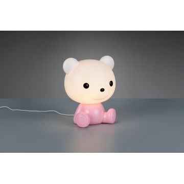 Lampa de masa Cutie, RL, 21x19x25.5 cm, 0.3W, 1x SMD, plastic, roz