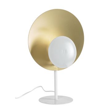 Lampa de masa Design, Bizzotto, 30x17.5x46 cm, 1 x E27, 60W, otel, alb