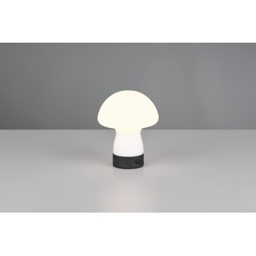 Lampa de masa Dooley, RL, 14x18 cm, 1.5W, 1x SMD, sticla, alb mat/negru
