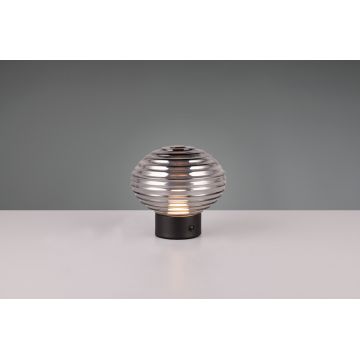 Lampa de masa Earl, RL, 15.5x14.5 cm, 1.5W, 1x SMD, metal, negru mat/gri