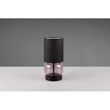 Lampa de masa Elio, TRIO, 13.5x28.5 cm, 40W, 1x E27, metal, negru mat/gri