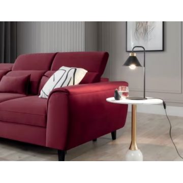 Lampa de masa ELTAP, Detmer, 22x20x44 cm, 1xE27, 15W, otel, negru/auriu