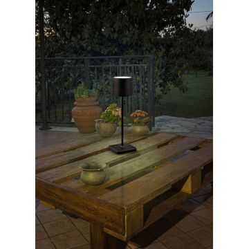 Lampa de masa Fernandez, RL, 12.5x12.5x38 cm, 1.5W, 1x SMD, plastic, negru mat