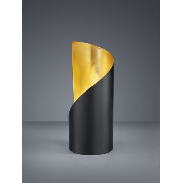 Lampa de masa Frank, RL, 10x24 cm, 25W, 1x E14, metal, negru mat/auriu