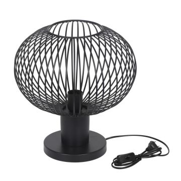 Lampa de masa Gila, TRIO, 33x37 cm, 10W, 1x E27, metal, negru mat