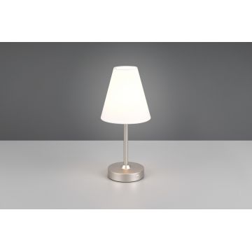 Lampa de masa Kenny, RL, 13x29 cm, 1.5W, 1x SMD, metal, nichel mat/alb