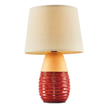 Lampa de masa, L1189 - Red, Lightric, 25 x 38 cm, 1 x E27, 24W, rosu