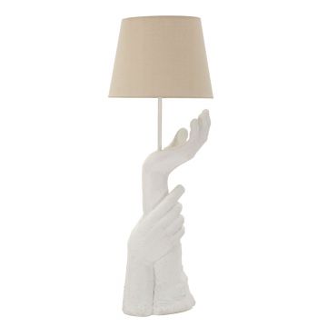 Lampa de masa Life, Mauro Ferretti, 1 x E27, 40W, 35x93 cm, polirasina/fier/textil, alb