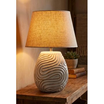 Lampa de masa, Mauro Ferretti, Oblix, 35x55 cm, polirasina/fier/textil, multicolor