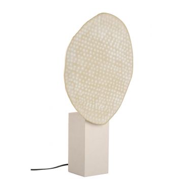 Lampa de masa Neev, Bizzotto, 28x14x57 cm, 1 x E27, 25W, metal, bej